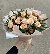 Букет Кремовые розы Латте в Безводной